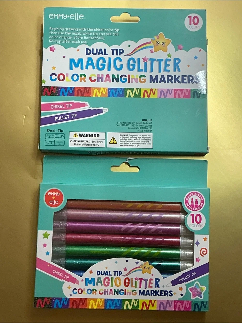 Dual Tip Magic Glitter Color Changing Markers Many Assorted Colors
